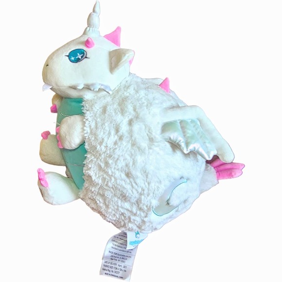 Large 18" Squishable Crystal Dragon Unicorn Plush Stuffed Animal - Picture 6 of 12